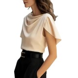 Satin Short Sleeve Shirt for Women