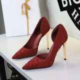 Pleated Satin Elegant High Heels