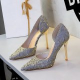 Pleated Satin Elegant High Heels