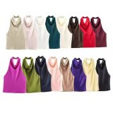 Satin Halter Neck Top for Fashion-Forward Women
