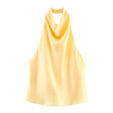 Satin Halter Neck Top for Fashion-Forward Women