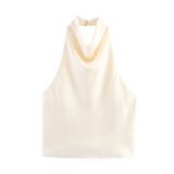 Satin Halter Neck Top for Fashion-Forward Women