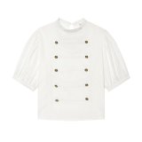 Short Sleeve Puff Sleeve Shirt