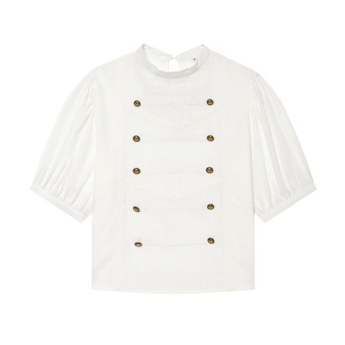 Short Sleeve Puff Sleeve Shirt