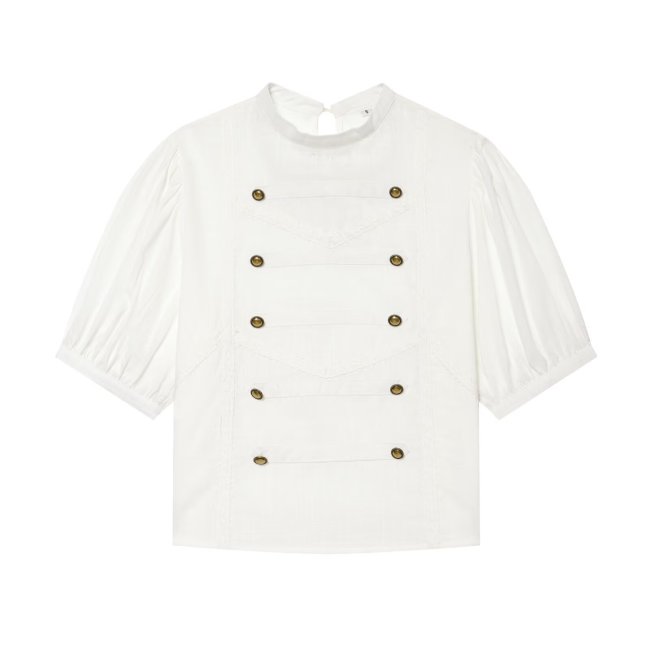 Short Sleeve Puff Sleeve Shirt