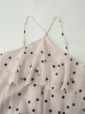 Romantic Polka Dot Halter Cake Dress