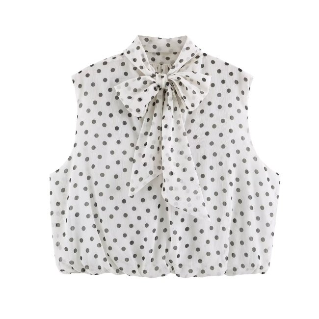 Fashionable Pleated Balloon Style Top