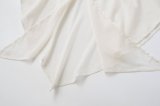 Batwing Long Sleeve Chiffon Waist-Cinched Shirt