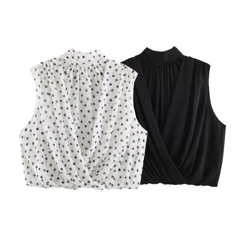 Fashionable Pleated Balloon Style Top