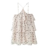 Romantic Polka Dot Halter Cake Dress