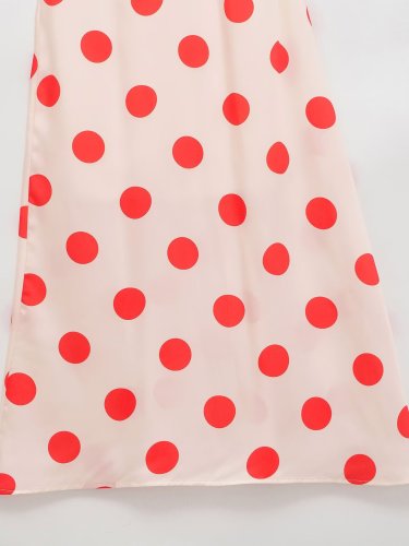 Polka Dot Halter Neck Midi Dress
