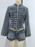 Fashionable Fitted Denim Jacket