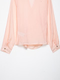 Tie-Belt Ring Detail Waist-Defined Shirt