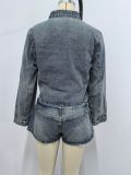 Fashionable Fitted Denim Jacket