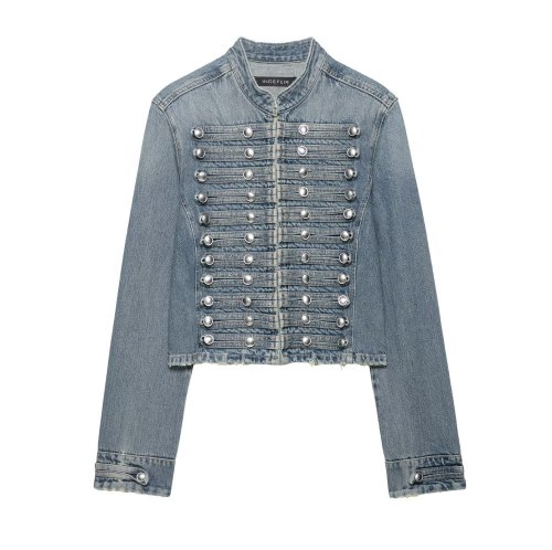 Fashionable Fitted Denim Jacket