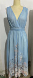 Elegant V-Neck Cross-Border Dress