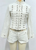 Fashionable Fitted Denim Jacket