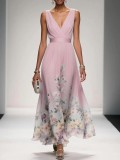 Elegant V-Neck Cross-Border Dress
