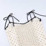Lace Polka Dot Cami Top