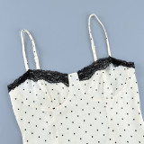 Polka Dot Lace Cami Top