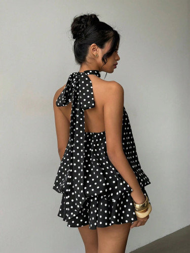 Irregular Neckline Sleeveless Bodycon Mini Dress