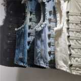 Chic Metal Buckle Sleeveless Stand Collar Vest for Women
