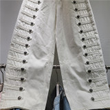 Vintage Court Style Denim Trouser