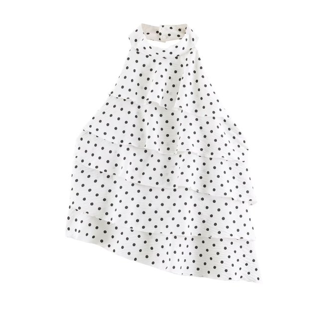 Polka Dot Halter Neck Top