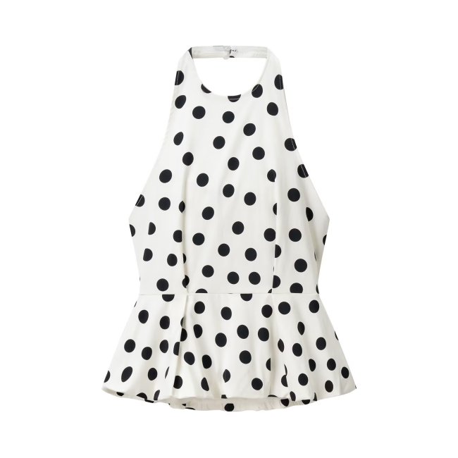 Fashionable Double-Layer Polka Dot Top
