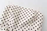 Polka Dot Peplum Strapless Top