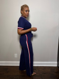 Trendy Color-Block Ribbed Loose-Fit Two-Piece Set