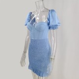 Square Neck Sexy Bone-Structured Bodycon Dress