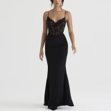 Lace Sexy High-Waisted Spaghetti Strap Mermaid Dress