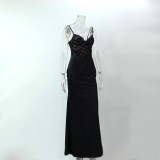 Lace Sexy High-Waisted Spaghetti Strap Mermaid Dress