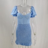 Square Neck Sexy Bone-Structured Bodycon Dress