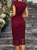 Sexy Slim-Fit Lace Pencil Skirt