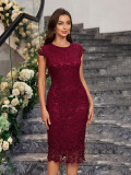 Sexy Slim-Fit Lace Pencil Skirt