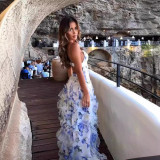 Women Elegant Off-Shoulder Maxi Evening Gown