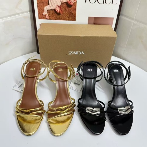 Gold Open-Toe High Heel Sandals