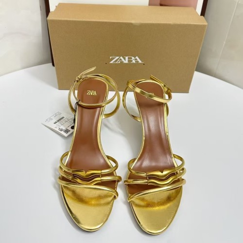 Gold Open-Toe High Heel Sandals