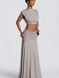Two-Piece Top and Long Skirt Set