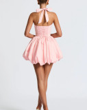 Halter Neck Tie Bow Dress
