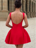 Sexy Sleeveless Elegant Solid Color Women's Dress