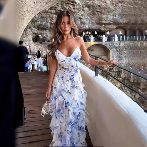 Women Elegant Off-Shoulder Maxi Evening Gown