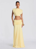Two-Piece Top and Long Skirt Set