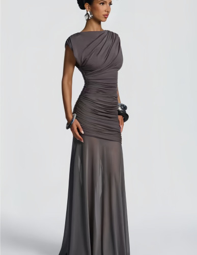 Designer Slim-Fit Bodycon Dress with Mesh Inserts