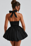 Halter Neck Tie Bow Dress