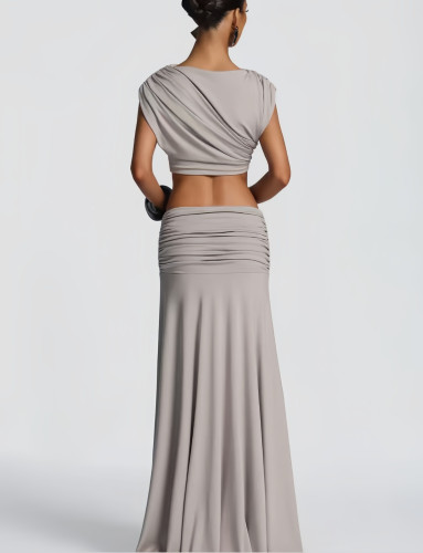 Two-Piece Top and Long Skirt Set