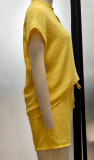 Solid Color V-Neck Casual Vacation Women’s Short Sleeve Top and Shorts Set