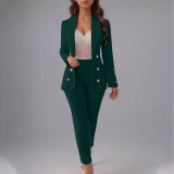 Fashion Button Slim-Fit Lapel Cardigan Elegant Blazer Jacket